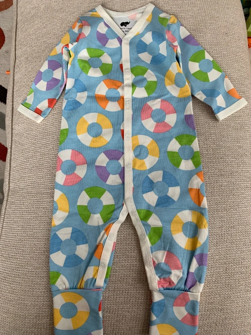 Monica + Andy One-Piece Snap Front Bodysuit 0-3M